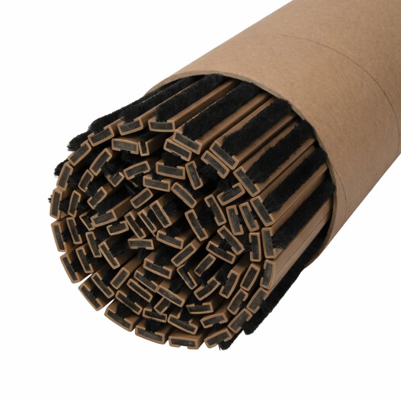 Brown Pyroplex Pile intumescent strip 10mm
