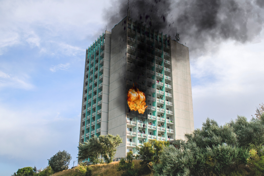 building fire