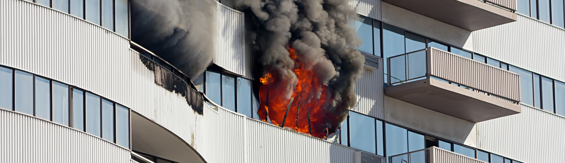 fire in apartment building