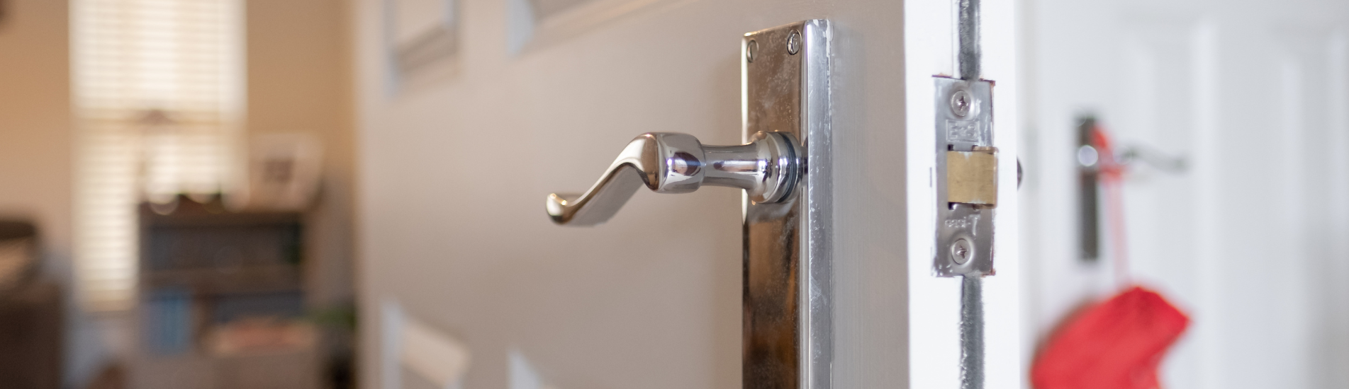door handle on white door