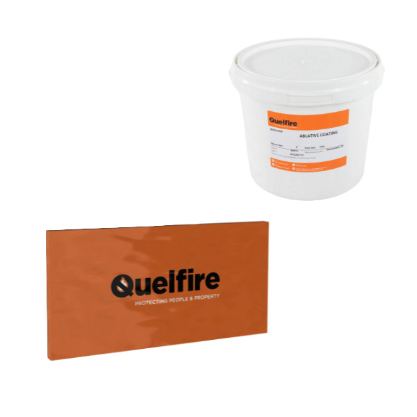 Quelfire batt and ablative coating