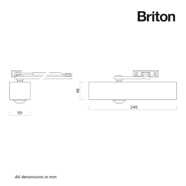 Briton 2003V Door Closer Fire Seals Direct