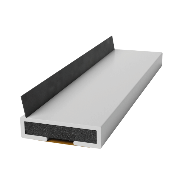 Pyroplex side fin intumescent strip in white