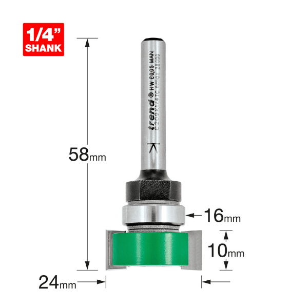 Trend Intumescent Strip Router Bit - 10mm - Fire Seals Direct