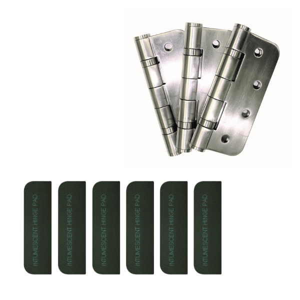 Intumescent hinge pad