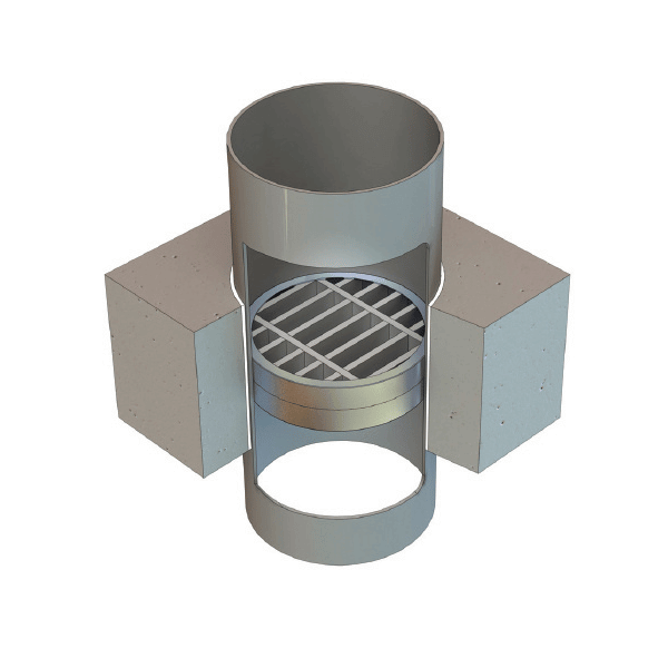 LVC40 air transfer grille in duct