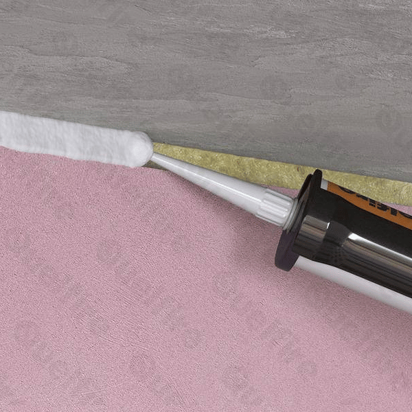 Quelfire sealant being used on ceiling