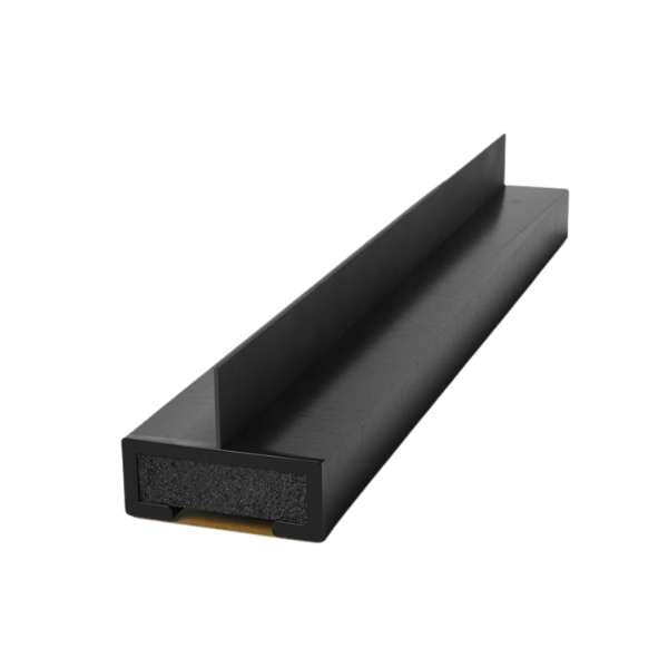 Pyroplex single fin black intumescent strip fire and smoke 10mm