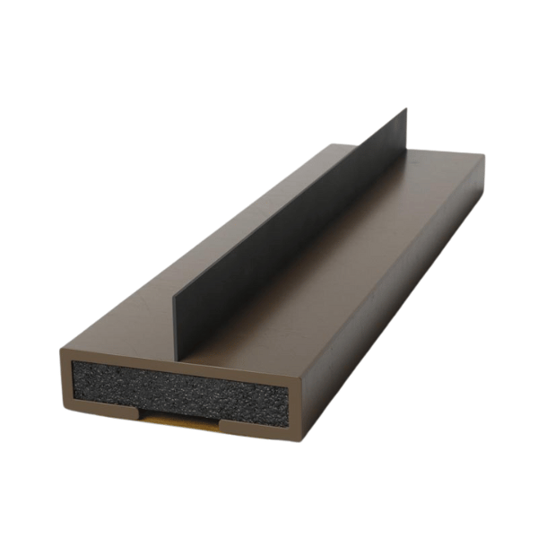 Pyroplex single fin brown intumescent strip fire and smoke 15mm