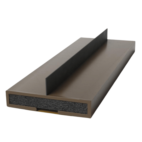 Pyroplex single fin brown intumescent strip fire and smoke 20mm