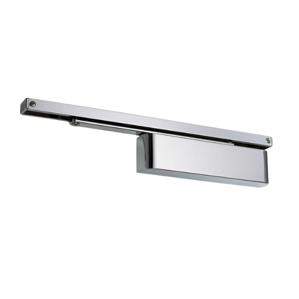 Polished Nickel Rutland TS11204 cam action door closer with cover