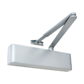 Silver overhead door closer
