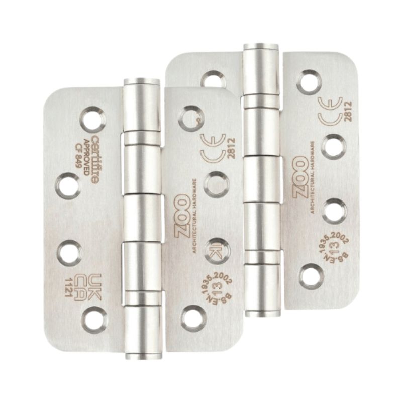 Cartello Porta Tagliafuoco Welsh – Disco Acciaio Inox 76 Mm – "Keep Shut" Bilingue – Con Viti