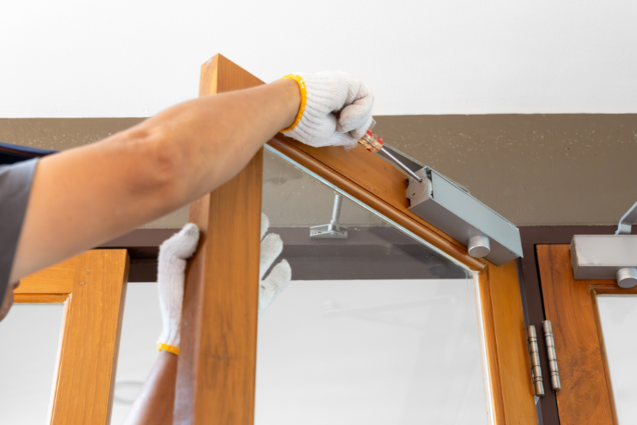 Installing a fire door closers