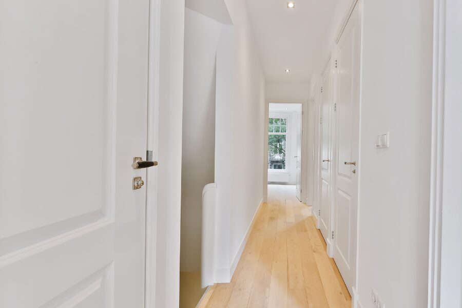 White doors in corridor