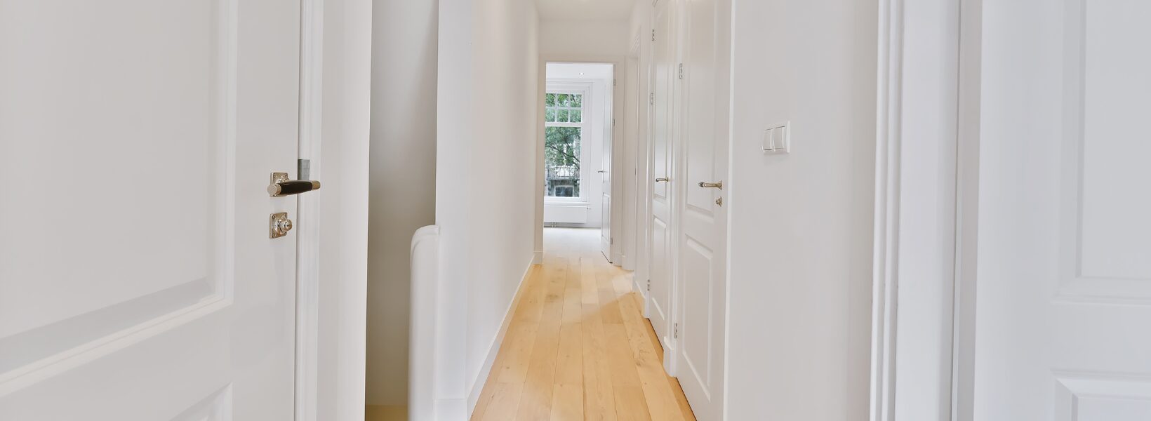 White doors in corridor