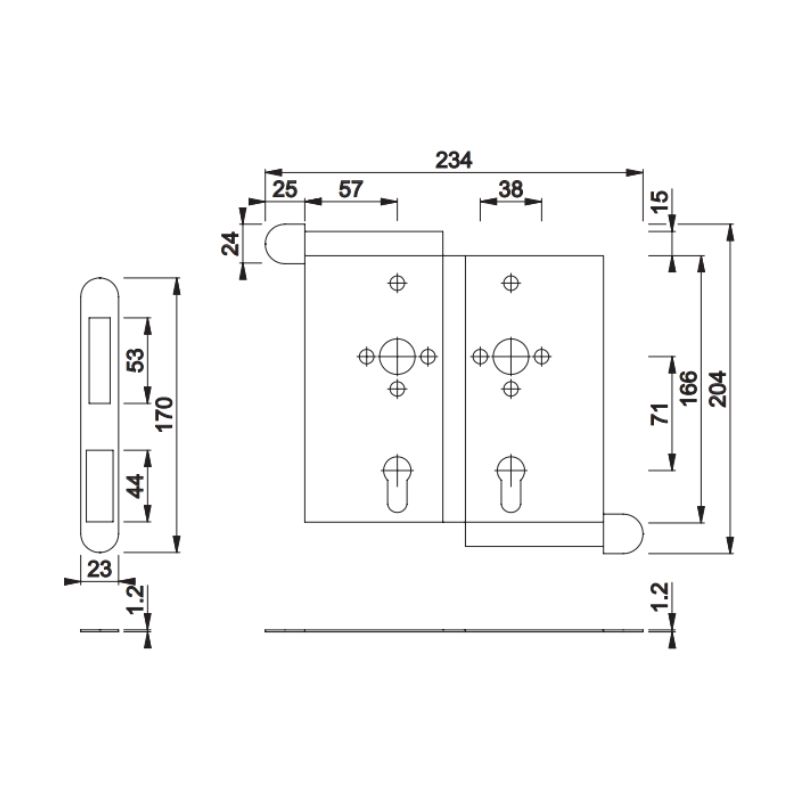 Technical diagram for Arrone intumescent kit