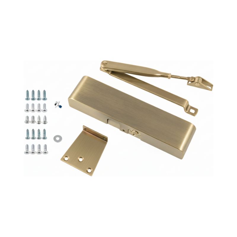 Eclipse 83 Series Overhead Door Closer - EN 2-4 - Rack & Pinion - Matt Antique Brass Kit