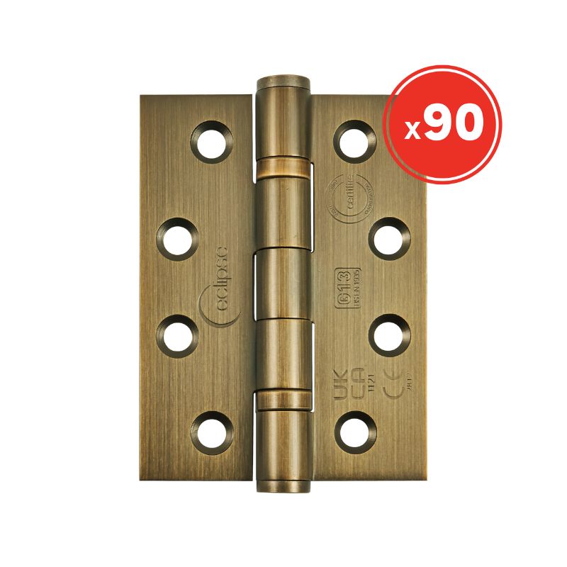 Eclipse Grade 13 Antique Brass Hinge 90 Pack