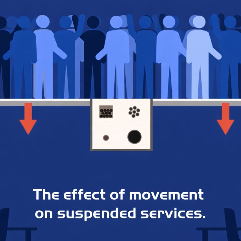 The effect of movement on suspended services
