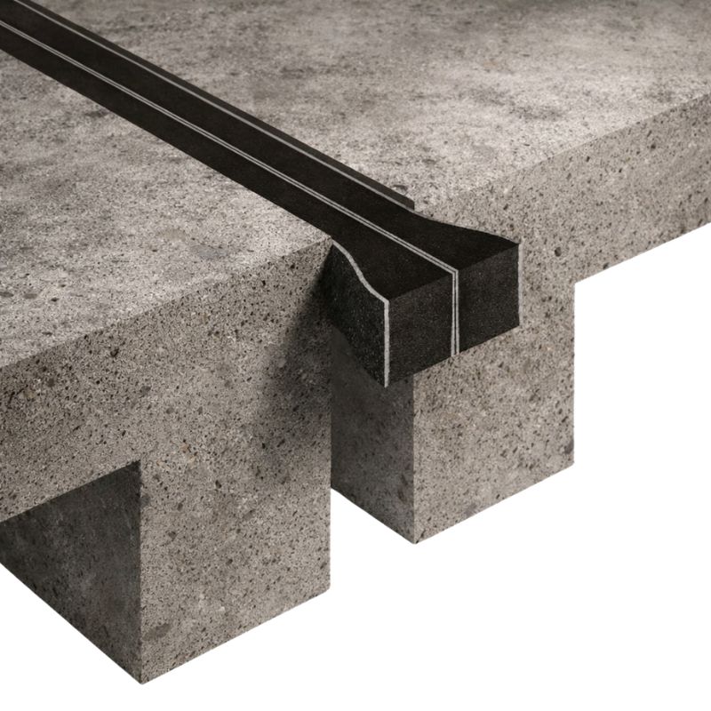 Quelfire Linear Joint Seal filling horizontal gap in concrete